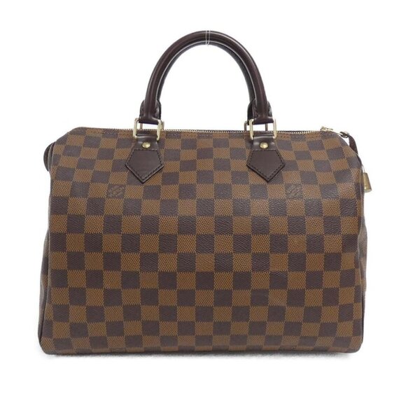 Louis Vuitton Handbags - Louis Vuitton Speedy 30 Damier Ebene Canvas Tote 845-030725